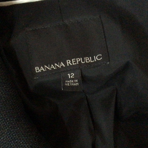 Banana Republic New $178.00 Women Black Flounce Front Moto Jacket Size 12 - Picture 9 of 9